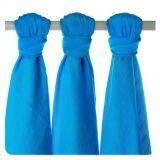 KIKKO Bambusové pleny Colours 70x70 (3 ks) – cyan KIKKO Bambusové pleny Colours 70x70 (3 ks) – cyan