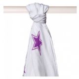 KIKKO Bambusová osuška/plienka Stars 90x100 (1 ks) – lilac KIKKO Bambusová osuška/plienka Stars 90x100 (1 ks) – lilac