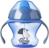 TOMMEE TIPPEE Netečúci hrnček Explora First Cup 150 ml, 4m+, modrý TOMMEE TIPPEE Netečúci hrnček Explora First Cup 150 ml, 4m+, modrý