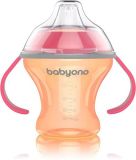 BABYONO Kubek niekapek z miękkim ustnikiem Natural Nursing 180 ml (3m+) – pomarańczowy BABYONO Kubek niekapek z miękkim ustnikiem Natural Nursing 180 ml (3m+) – pomarańczowy