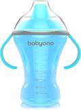 BABYONO Hrnek netekoucí s tvrdým náustkem Natural Nursing 260 ml - modrá BABYONO Hrnek netekoucí s tvrdým náustkem Natural Nursing 260 ml - modrá