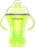 BABYONO Hrnek netekoucí s tvrdým náustkem Natural nursing 260 ml zelený BABYONO Hrnek netekoucí s tvrdým náustkem Natural nursing 260 ml zelený