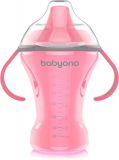 BABYONO Hrnek netekoucí s tvrdým náustkem Natural Nursing 260 ml - ružová BABYONO Hrnek netekoucí s tvrdým náustkem Natural Nursing 260 ml - ružová