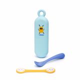 SUAVINEX Set On the go Lžíce + Sponka na bryndák + Krabička (+4m) Booo – modrý SUAVINEX Set On the go Lžíce + Sponka na bryndák + Krabička (+4m) Booo – modrý