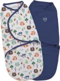 SUMMER INFANT Zavinovačka SwaddleMe S modrá/lesní motiv 2ks SUMMER INFANT Zavinovačka SwaddleMe S modrá/lesní motiv 2ks