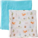 SUMMER INFANT SwaddleMe mušelínová prikrývka 2 ks - modrá SUMMER INFANT SwaddleMe mušelínová prikrývka 2 ks - modrá