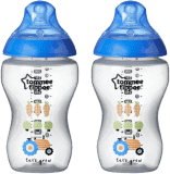 TOMMEE TIPPEE Kojenecká láhev s obrázky C2N, 2ks, 340ml, 3+m-modrá TOMMEE TIPPEE Kojenecká láhev s obrázky C2N, 2ks, 340ml, 3+m-modrá