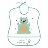 CANPOL Babies Plastový bryndák měkký Cute Animals medvídek CANPOL Babies Plastový bryndák měkký Cute Animals medvídek