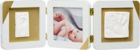 BABY ART Rámček na odtlačky a fotografiu Gold Dipped Frame Double White