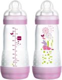 MAM Kojenecká láhev Anti-Colic 320 ml, 4+ měsíce – růžová MAM Kojenecká láhev Anti-Colic 320 ml, 4+ měsíce – růžová