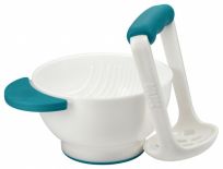 NUK Miska + tłuczek puree do owoców i warzyw - niebieska NUK Miska + tłuczek puree do owoców i warzyw - niebieska