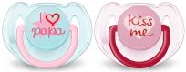 Philips AVENT Cumlík 6-18m Text dievča 2 ks Philips AVENT Cumlík 6-18m Text dievča 2 ks