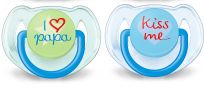 Philips AVENT Cumlík 6-18m Text chlapec 2 ks Philips AVENT Cumlík 6-18m Text chlapec 2 ks