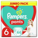 PAMPERS Pants 6, 44 ks (15+ kg) JUMBO Pack - plenkové kalhotky