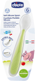 CHICCO Lyžička silikón Soft 6m+, zelená CHICCO Lyžička silikón Soft 6m+, zelená
