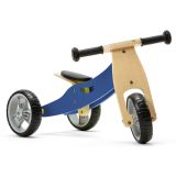 NICKO Drewniany jeździk 2w1 mini rowerek trzykołowy – niebieski NICKO Drewniany jeździk 2w1 mini rowerek trzykołowy – niebieski