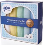 KIKKO Dětské pleny z biobavlny Staré časy 70x70 (5 ks) – pastels pro kluky KIKKO Dětské pleny z biobavlny Staré časy 70x70 (5 ks) – pastels pro kluky