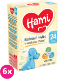 6x HAMI 24+ s příchutí vanilky (600 g) – kojenecké mléko