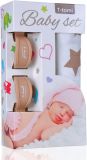 T-TOMI Baby set - bambusová osuška + kočárkový kolíček, béžová/hvězdičky T-TOMI Baby set - bambusová osuška + kočárkový kolíček, béžová/hvězdičky