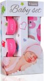 T-TOMI Baby set - bambusová osuška + kočárkový kolíček, růžová/sloni T-TOMI Baby set - bambusová osuška + kočárkový kolíček, růžová/sloni