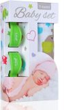 T-TOMI Baby set - bambusová osuška + štipce na kočík, zelená/sloníky T-TOMI Baby set - bambusová osuška + štipce na kočík, zelená/sloníky
