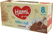 HAMI Mliečko s kašou s príchuťou kakao (2x250ml)