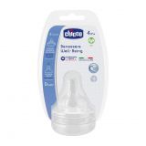 CHICCO Cumlík na fľašu fyziologický silikónový, rýchly prietok, 2 ks CHICCO Cumlík na fľašu fyziologický silikónový, rýchly prietok, 2 ks