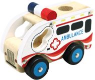 BINO Dřevěné auto ambulance BINO Dřevěné auto ambulance