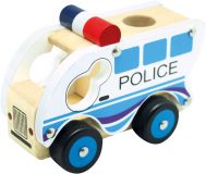 BINO Dřevěné auto policie BINO Dřevěné auto policie