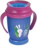 LOVI Hrníček 360˚ JUNIOR (250 ml) s úchyty RABBIT, růžový LOVI Hrníček 360˚ JUNIOR (250 ml) s úchyty RABBIT, růžový