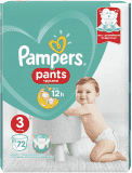 PAMPERS Pants 3 Active Baby Dry 72 ks (6-11 kg) - plenkové kalhotky