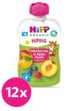 12x HiPP HiPPiS BIO 100% ovoce Jablko-Broskev-Lesní ovoce 100 g - ovocný příkrm