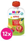 12x HiPP HiPPiS BIO 100% ovoce Jablko-Banán-Jahoda 100 g - ovocný příkrm