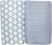 MOTHERHOOD Premium bambusové mušelínové ubrousky 70x70 (2 ks) – Classics modré MOTHERHOOD Premium bambusové mušelínové ubrousky 70x70 (2 ks) – Classics modré