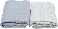 MOTHERHOOD Premium bambusové mušelínové ubrousky 70x70 (2 ks) – modré rybičky MOTHERHOOD Premium bambusové mušelínové ubrousky 70x70 (2 ks) – modré rybičky