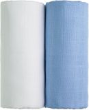T-TOMI Osušky látkové TETRA 100x90 cm, 2 ks, bílá/modrá