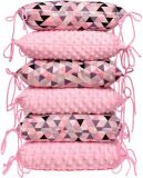 T-TOMI Vankúšikový mantinel do postieľky – pink triangles T-TOMI Vankúšikový mantinel do postieľky – pink triangles
