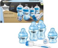 TOMMEE TIPPEE Sada kojeneckých lahviček C2N s kartáčem – modrá TOMMEE TIPPEE Sada kojeneckých lahviček C2N s kartáčem – modrá