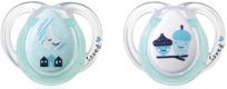 TOMMEE TIPPEE Smoczek symetryczny C2N silikon (0-6 m) Night 2 szt. – turkusowy TOMMEE TIPPEE Smoczek symetryczny C2N silikon (0-6 m) Night 2 szt. – turkusowy