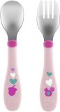 CHICCO Lžička – vidlička nerez (18m+) – růžová CHICCO Lžička – vidlička nerez (18m+) – růžová
