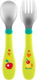 CHICCO Lžička – vidlička nerez (18m+) – zelená CHICCO Lžička – vidlička nerez (18m+) – zelená