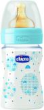 CHICCO Láhev Well-Being 150 ml, kaučukový dudlík normální průtok, modrá CHICCO Láhev Well-Being 150 ml, kaučukový dudlík normální průtok, modrá