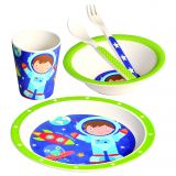 BINO Bambusové nádobí Set 5 dílů, Kosmonaut BINO Bambusové nádobí Set 5 dílů, Kosmonaut