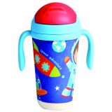 BINO Bambusový hrneček s brčkem 250 ml, Kosmonaut BINO Bambusový hrneček s brčkem 250 ml, Kosmonaut