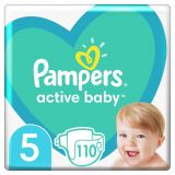 PAMPERS Active Baby 5 (11-16 kg) 110 ks MEGA PACK – jednorázové pleny