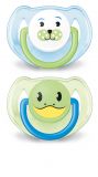 Philips AVENT Šidítko Zvířátko 6-18 m chlapec, 2 ks Philips AVENT Šidítko Zvířátko 6-18 m chlapec, 2 ks