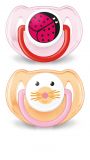 Philips AVENT Šidítko Zvířátko 6-18 m dívka, 2 ks Philips AVENT Šidítko Zvířátko 6-18 m dívka, 2 ks