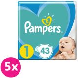 PAMPERS New Baby-Dry 1 (2-5 kg) 215 ks MĚSÍČNÍ ZÁSOBA - jednorázové pleny