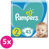 PAMPERS New Baby-Dry 2 (4-8 kg) 215 ks MĚSÍČNÍ ZÁSOBA - jednorázové pleny