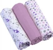 BABYONO Pleny mušelínové Super soft 3 ks – Fialové BABYONO Pleny mušelínové Super soft 3 ks – Fialové